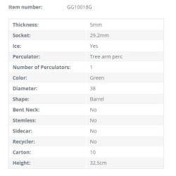 Bong Grace Glass GG10018 G