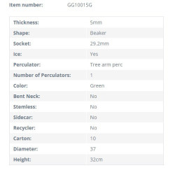 Bong Grace Glass GG10015 G